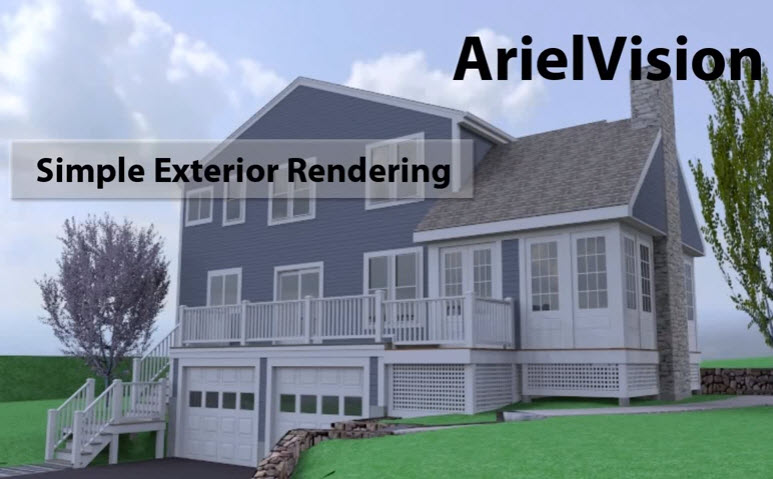 Simple Exterior SketchUp Rendering with ArielVision